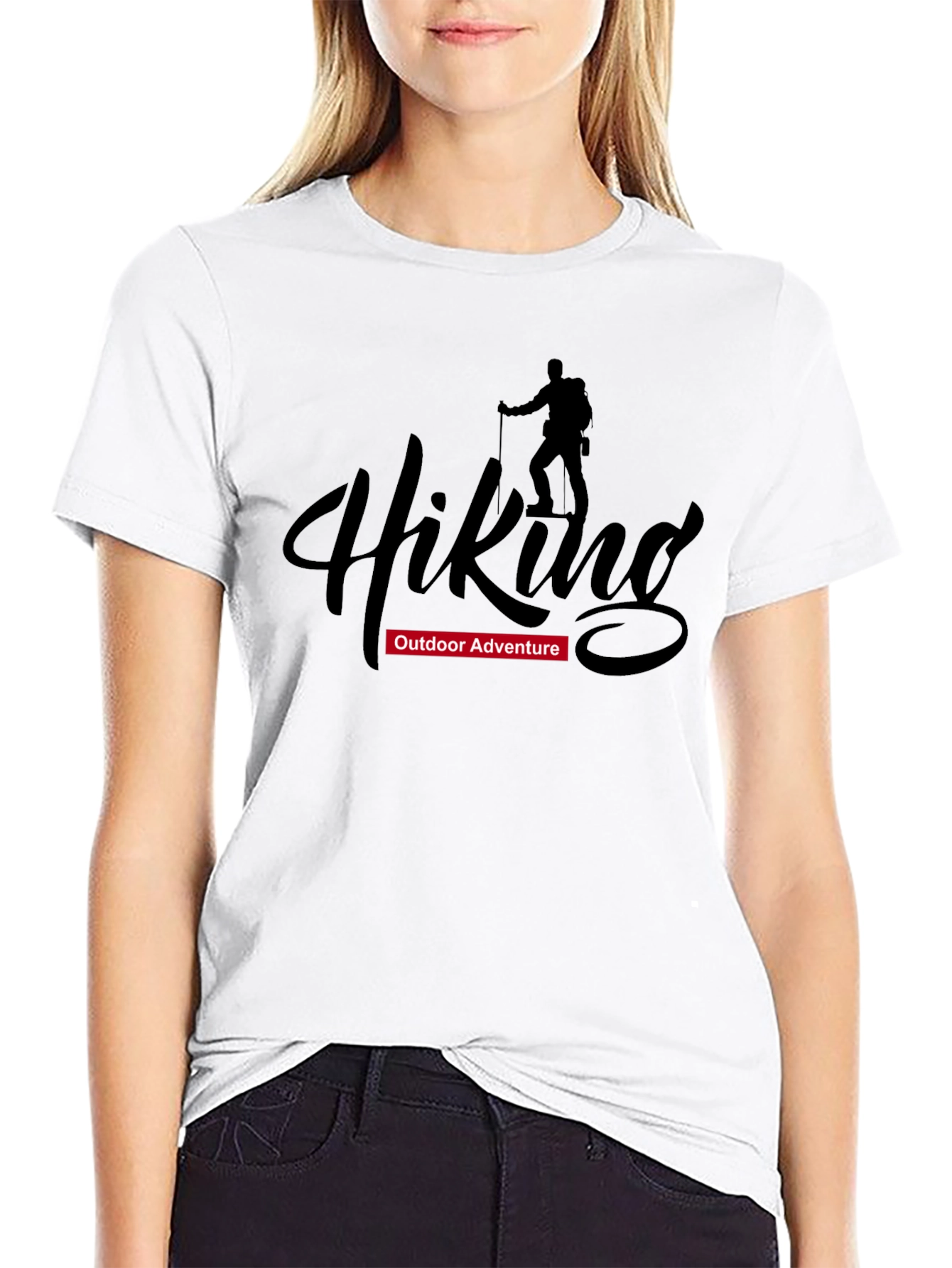 Hiking Adventure Graphic T-Shirt - Black