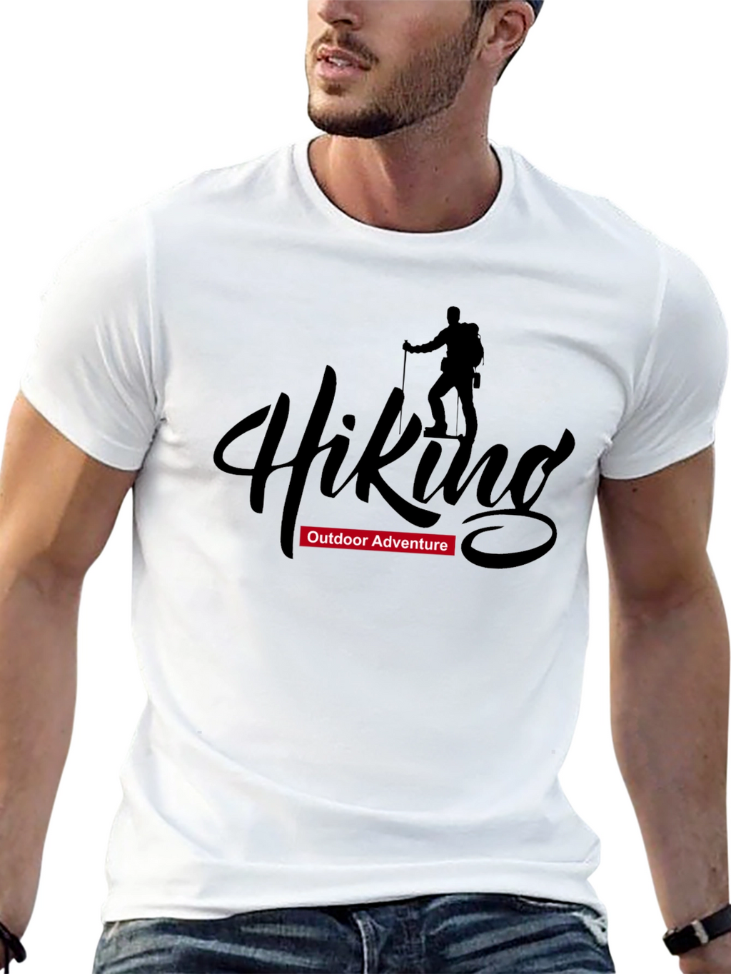 Hiking Adventure Graphic T-Shirt - Black