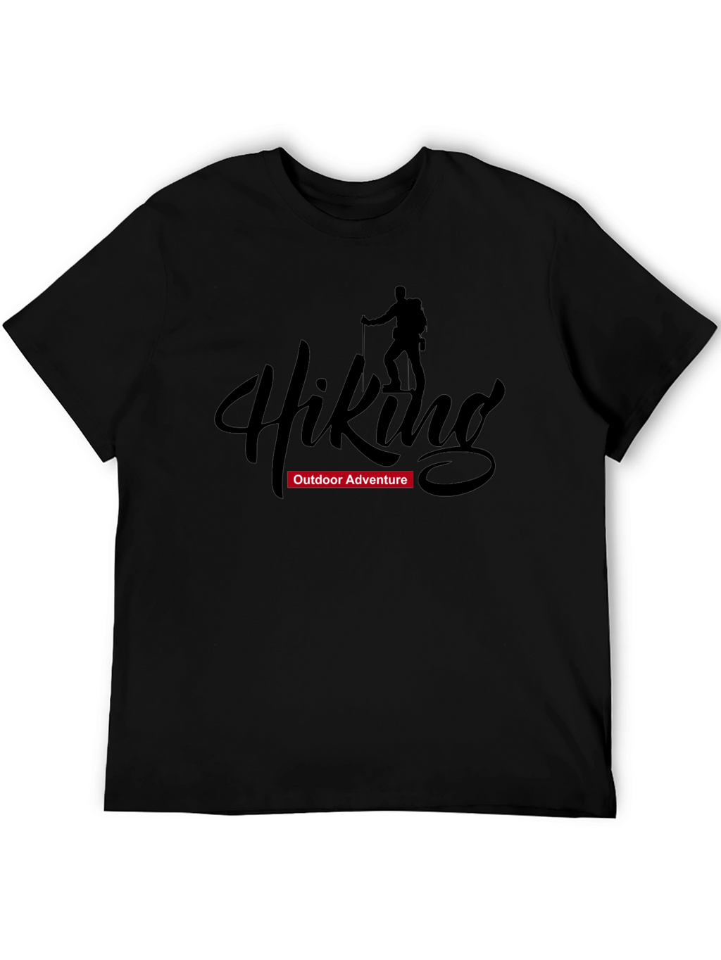 Hiking Adventure Graphic T-Shirt - Black