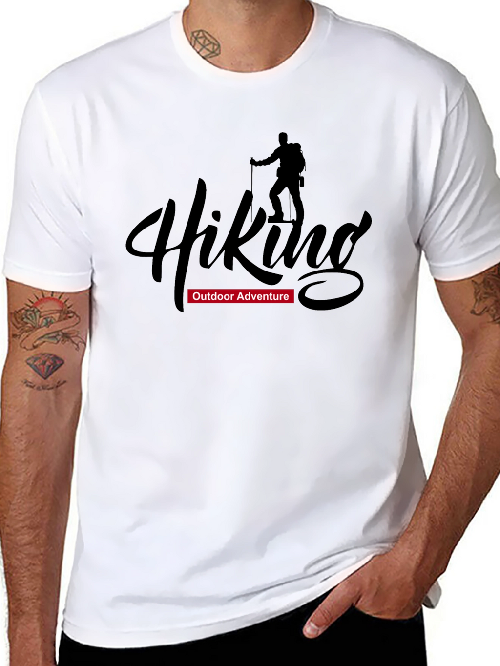 Hiking Adventure Graphic T-Shirt - Black
