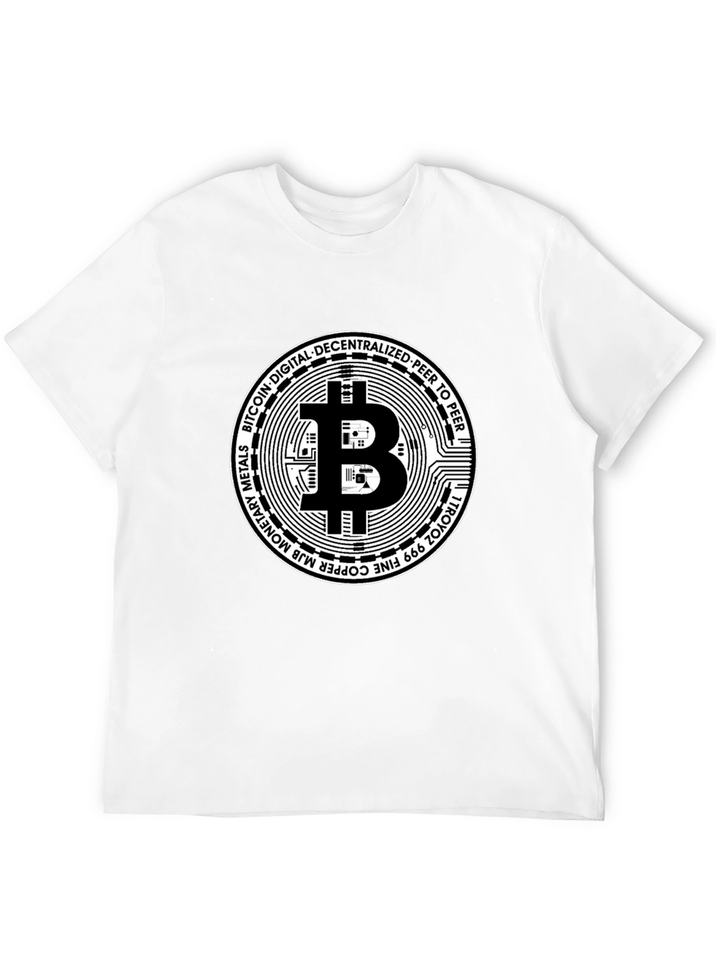 Bitcoin Cryptocurrency Black Graphic T-Shirt