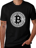 Bitcoin Cryptocurrency Black Graphic T-Shirt