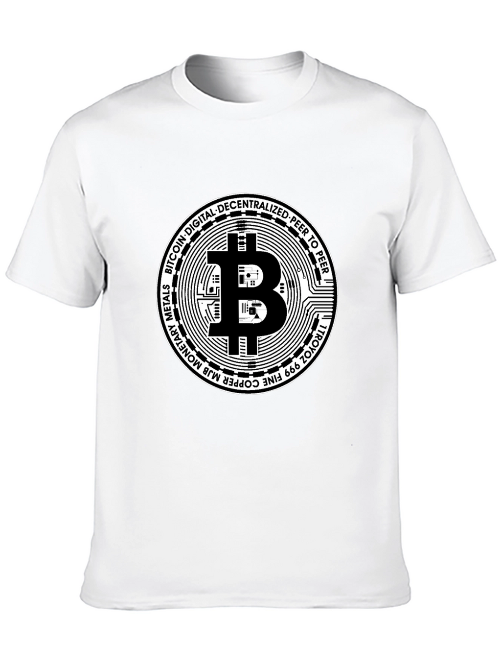 Bitcoin Cryptocurrency Black Graphic T-Shirt