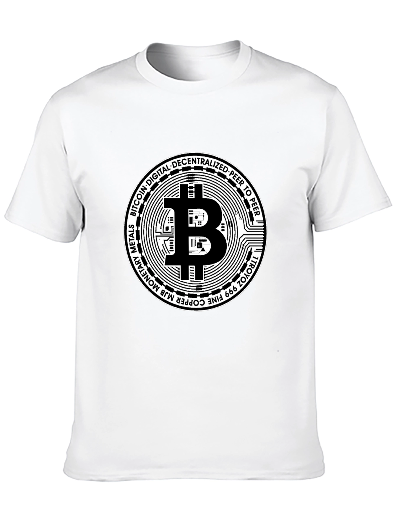 Bitcoin Cryptocurrency Black Graphic T-Shirt