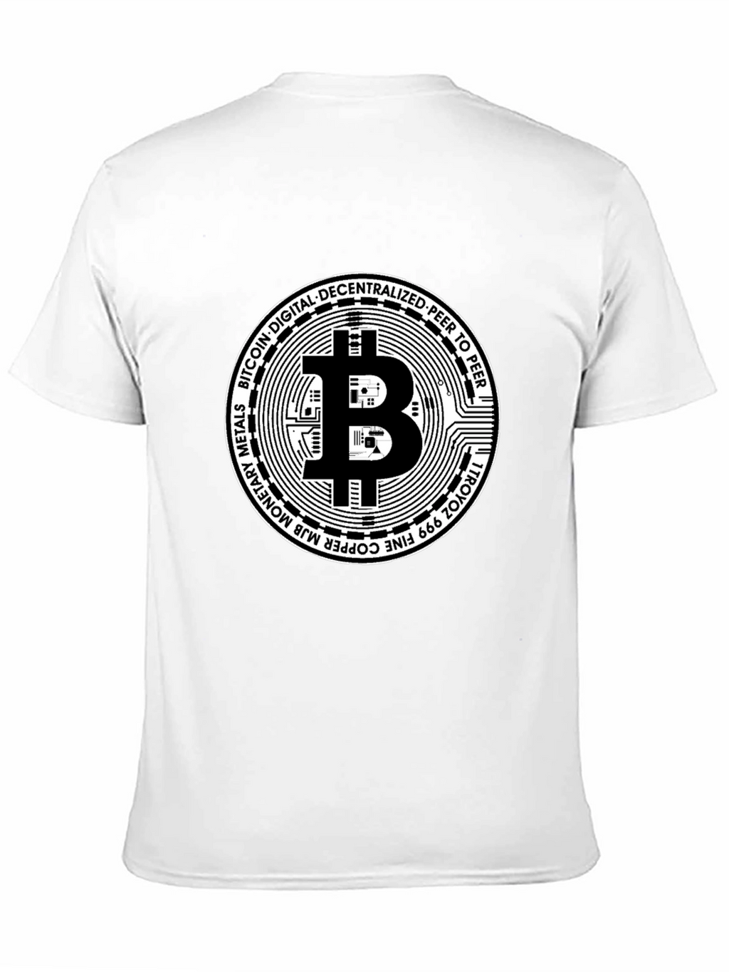 Bitcoin Cryptocurrency Black Graphic T-Shirt