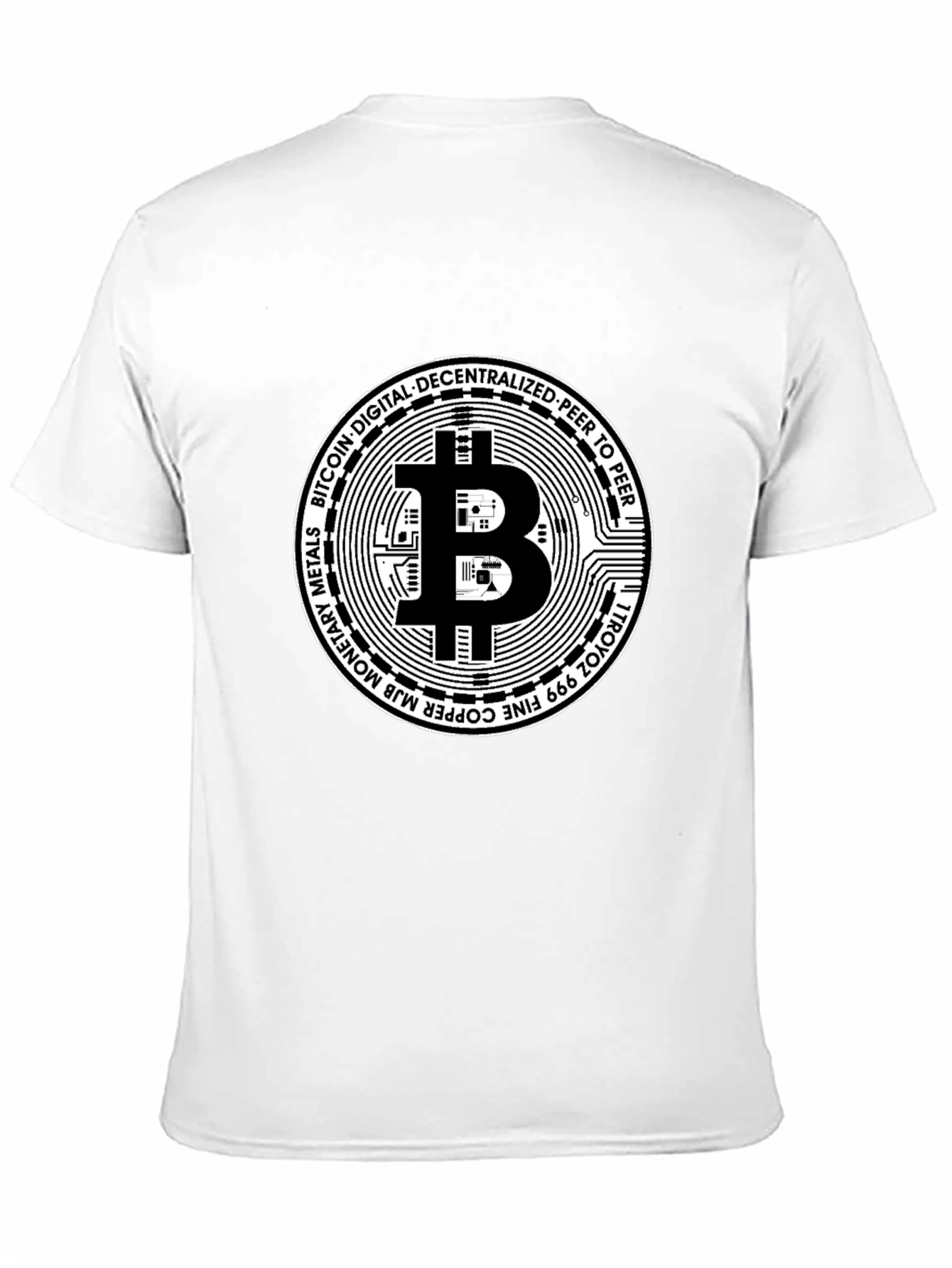 Bitcoin Cryptocurrency Black Graphic T-Shirt