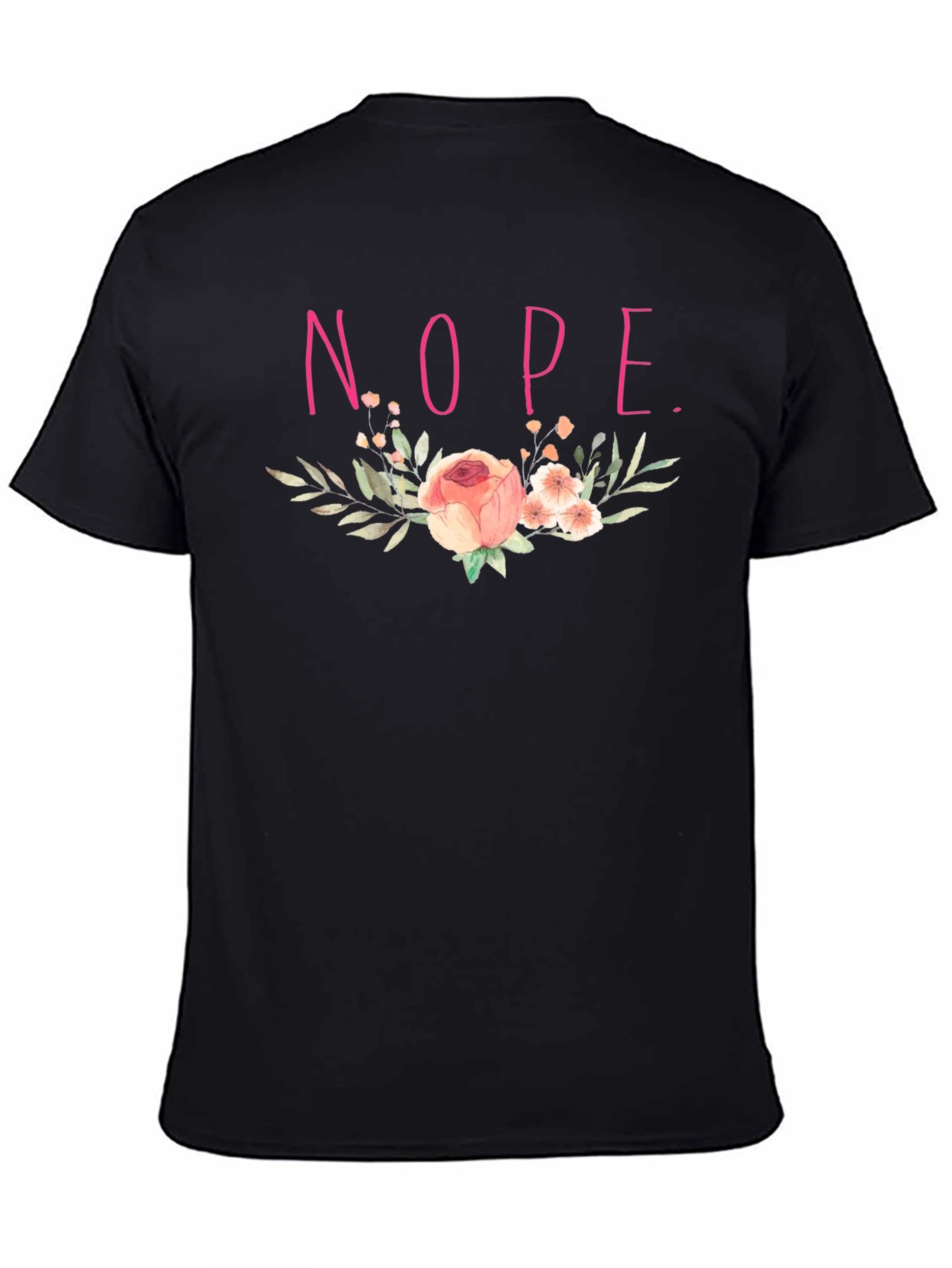 Floral Nope. Graphic Tee - Comfort Fit