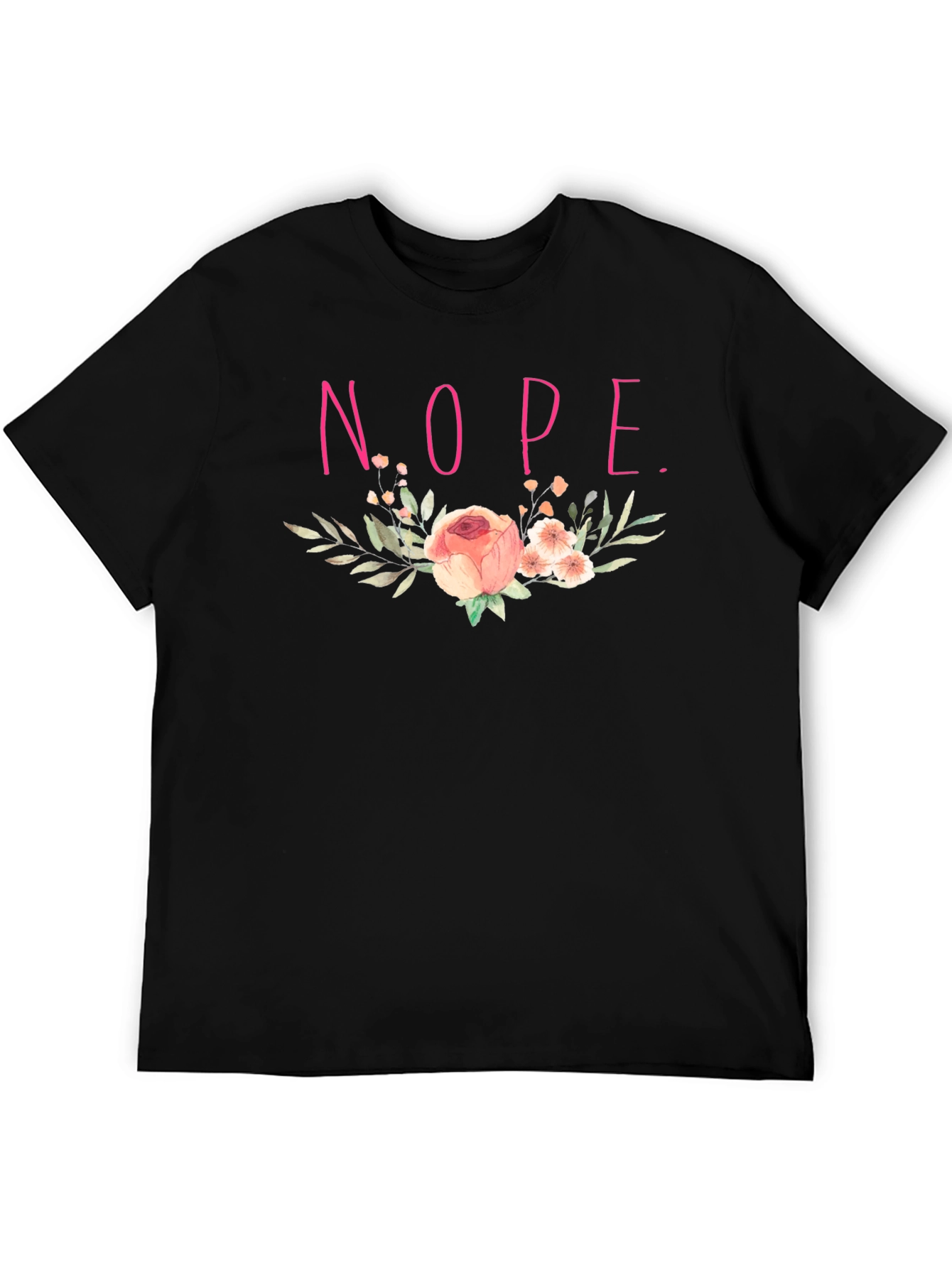 Floral Nope. Graphic Tee - Comfort Fit