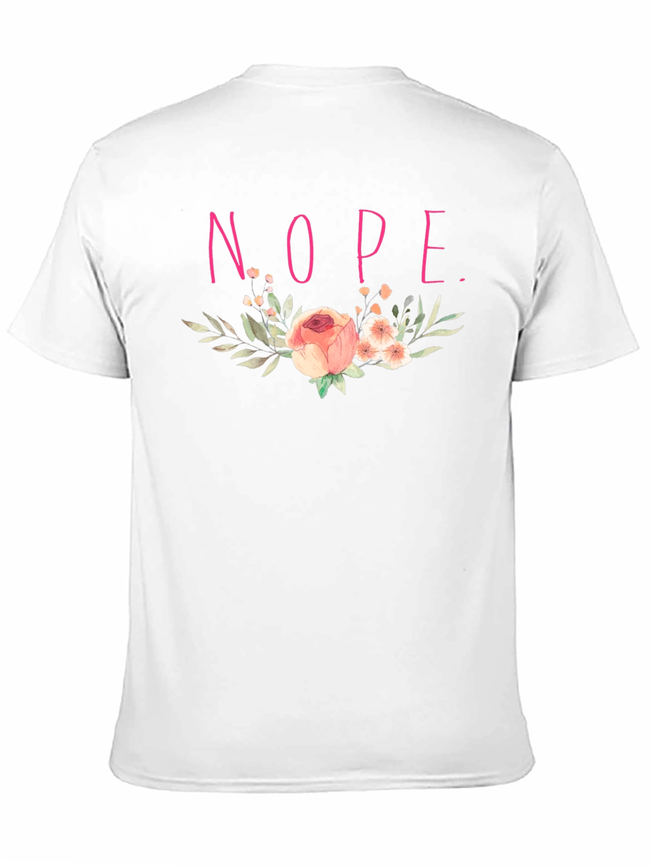 Floral Nope. Graphic Tee - Comfort Fit