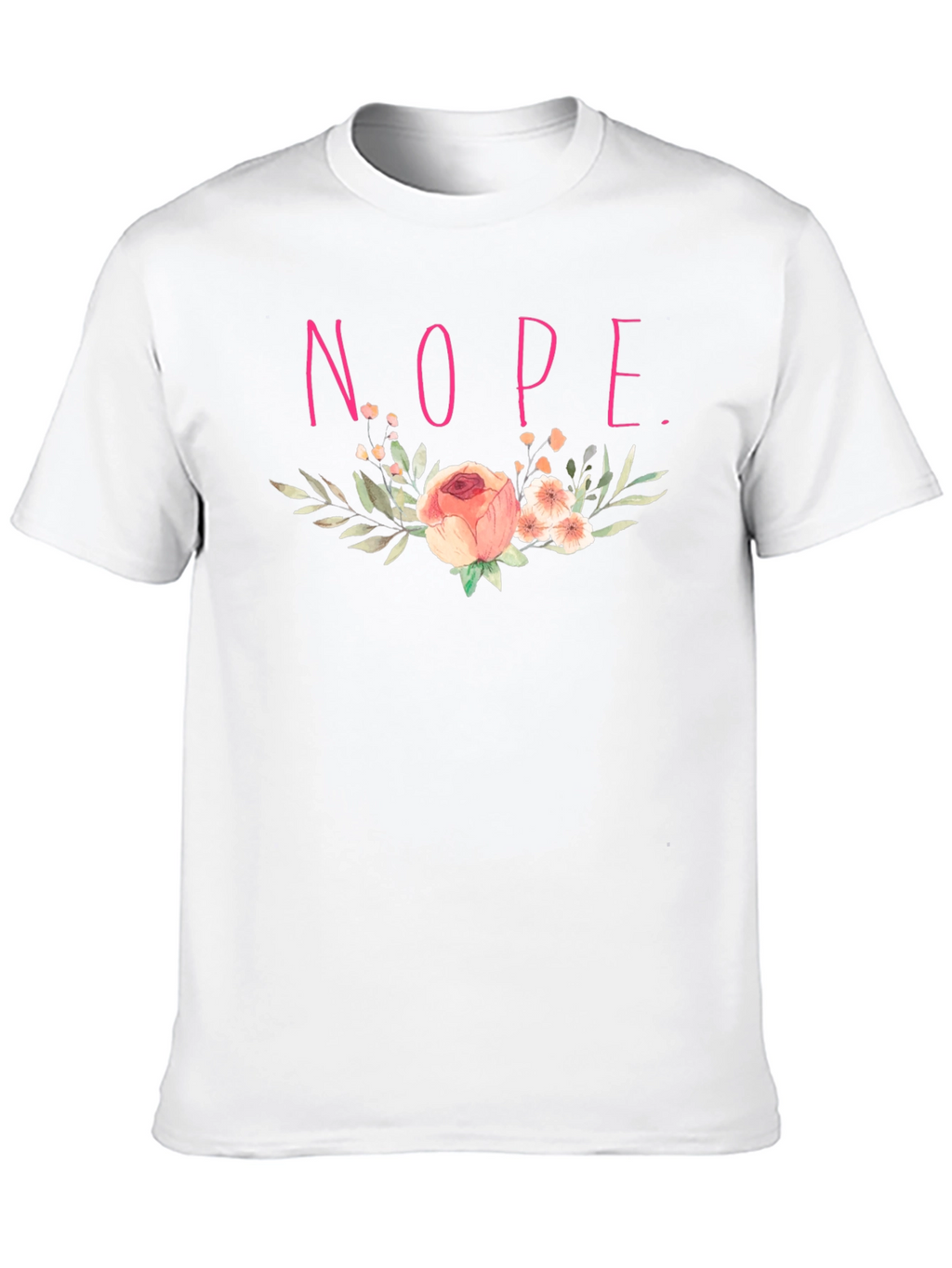 Floral Nope. Graphic Tee - Comfort Fit