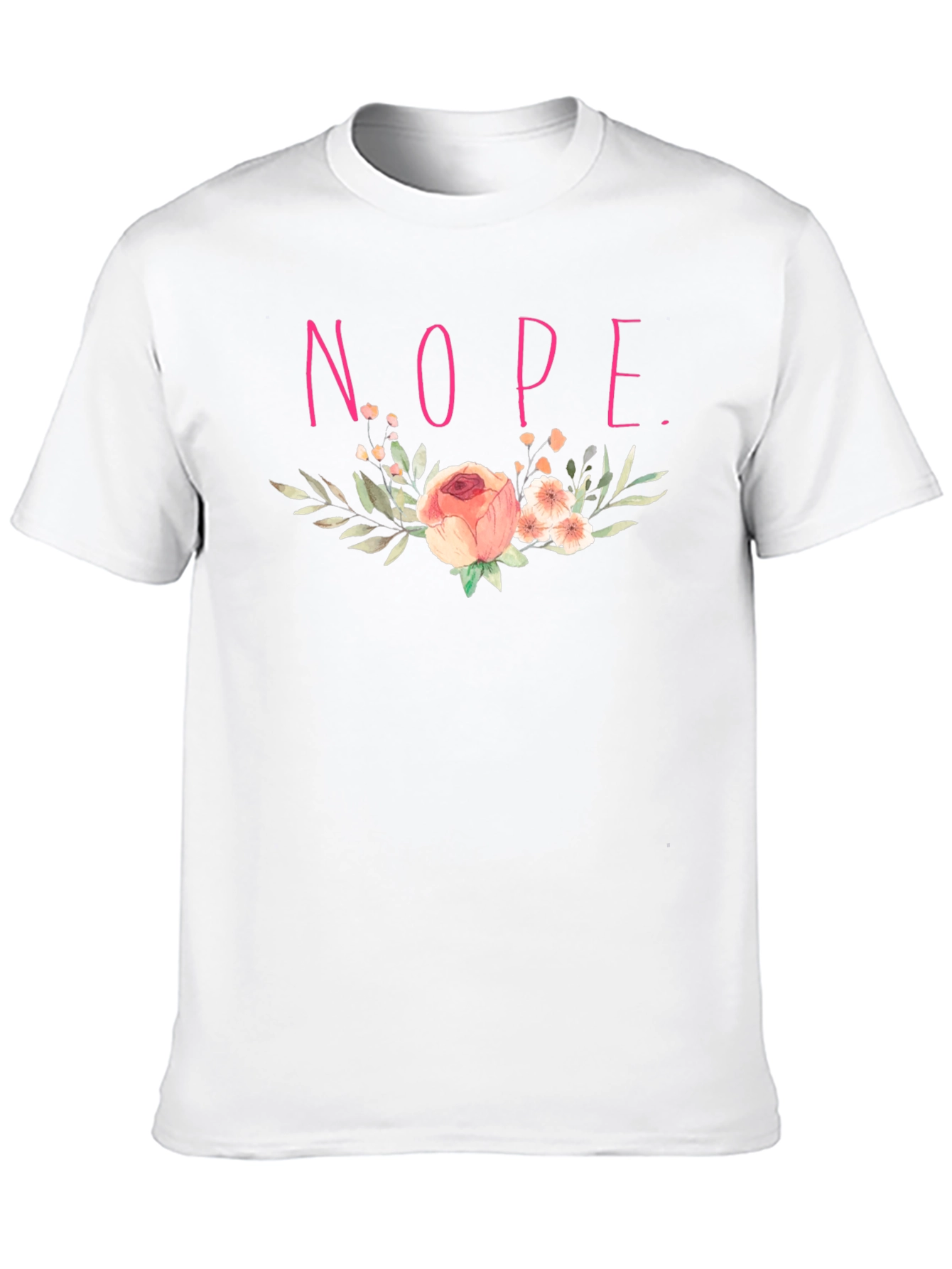 Floral Nope. Graphic Tee - Comfort Fit