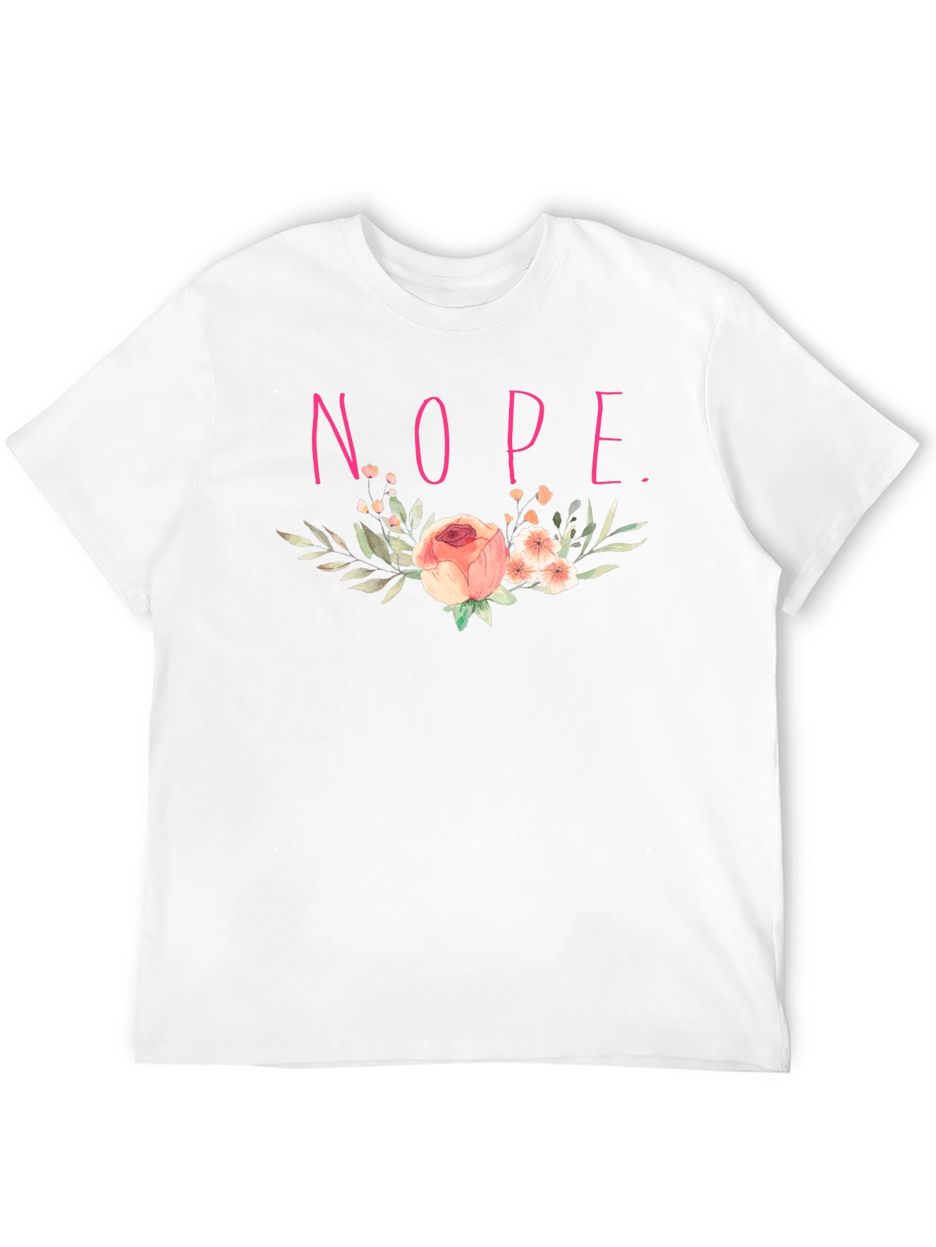 Floral Nope. Graphic Tee - Comfort Fit