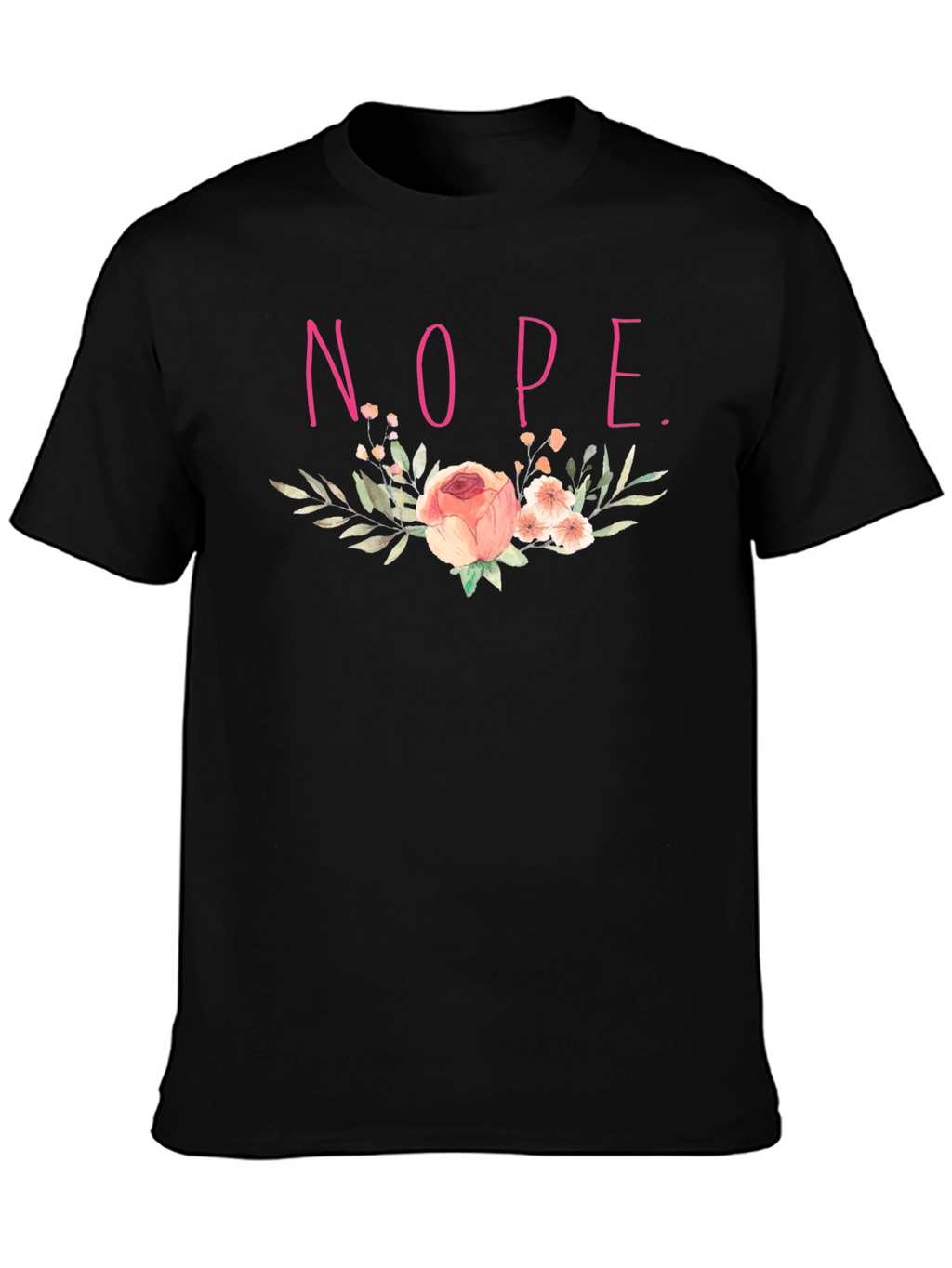 Floral Nope. Graphic Tee - Comfort Fit