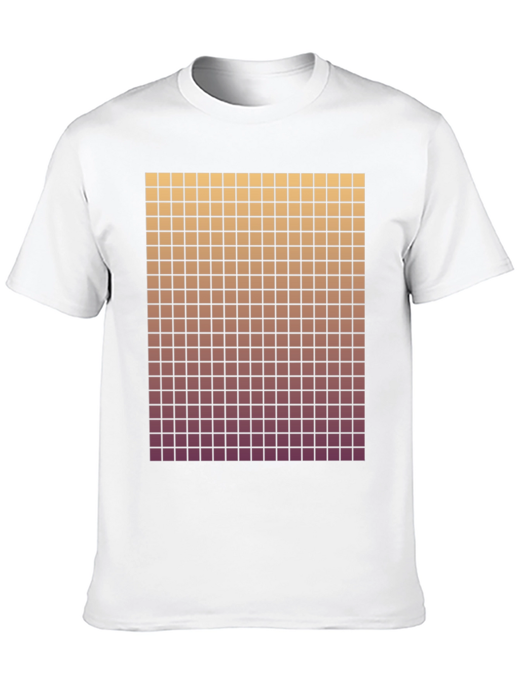 Gradient Grid Graphic Tee - Modern Style