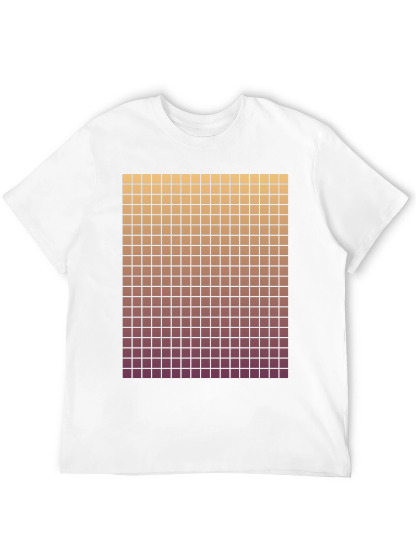 Gradient Grid Graphic Tee - Modern Style