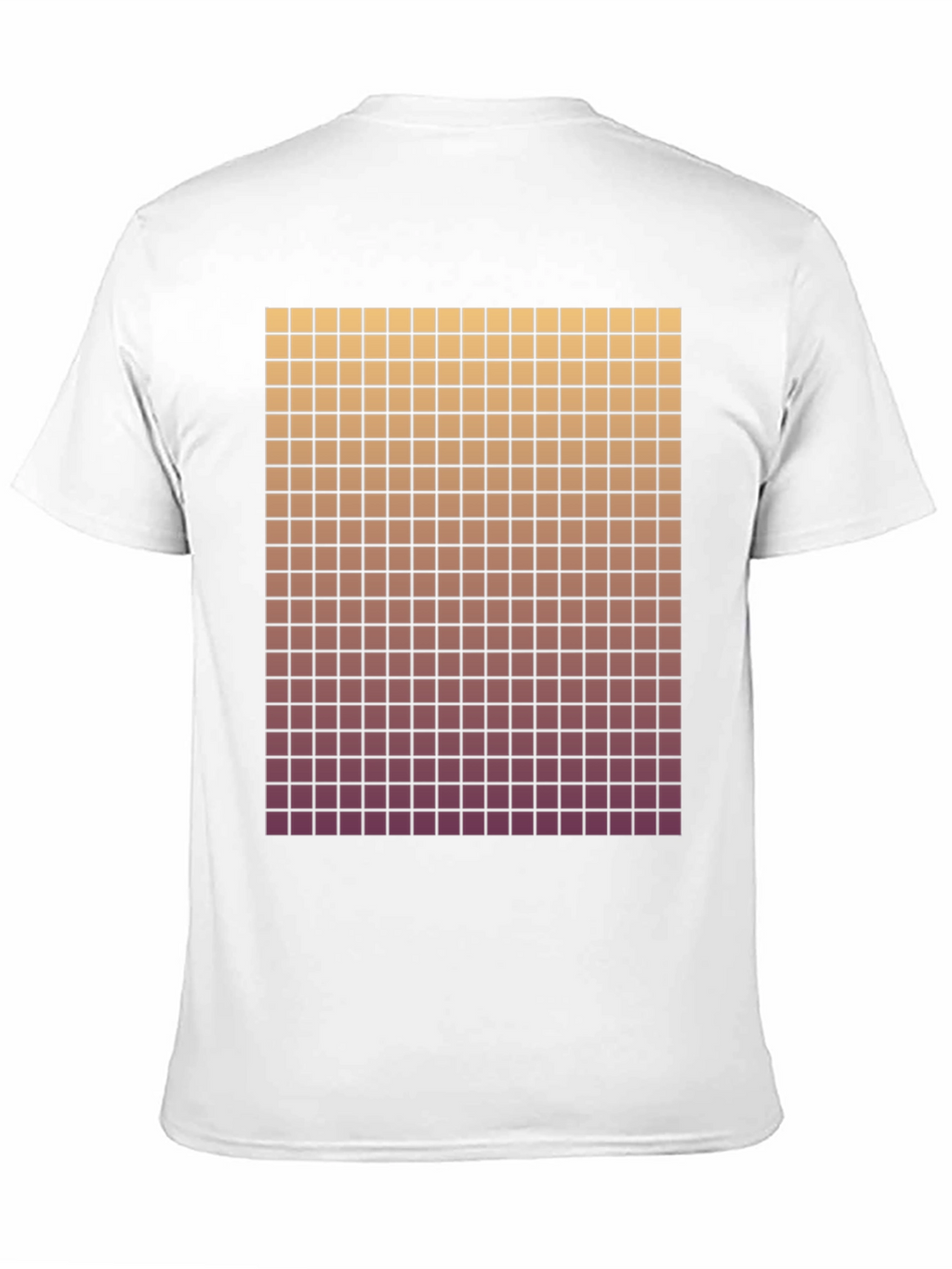 Gradient Grid Graphic Tee - Modern Style