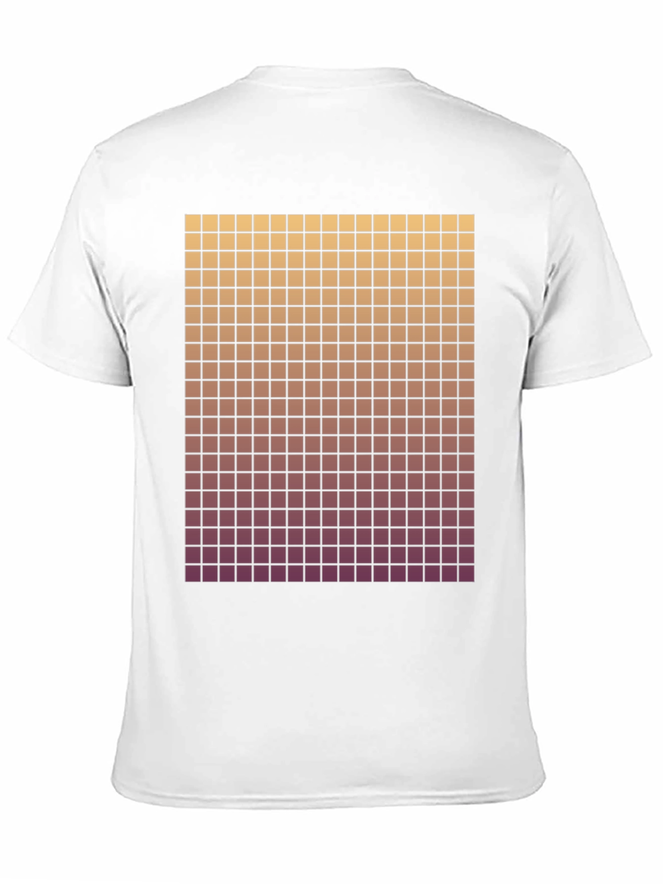 Gradient Grid Graphic Tee - Modern Style