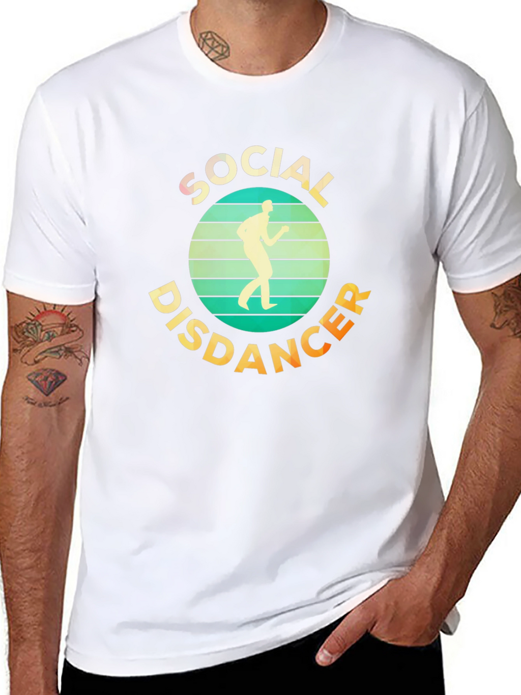 Social Distancer T-Shirt - Retro Design