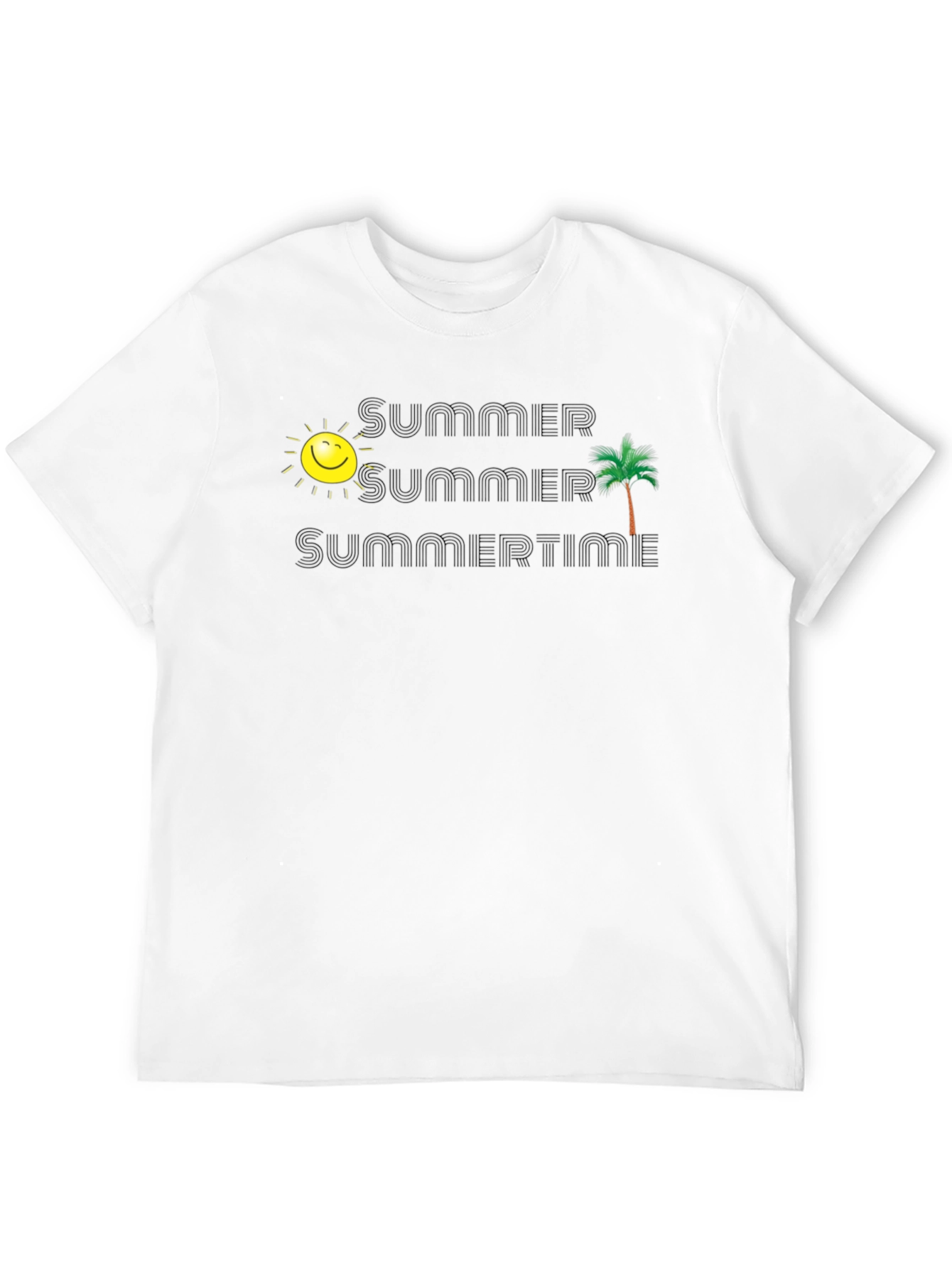 Summer Summertime Graphic T-Shirt - Black