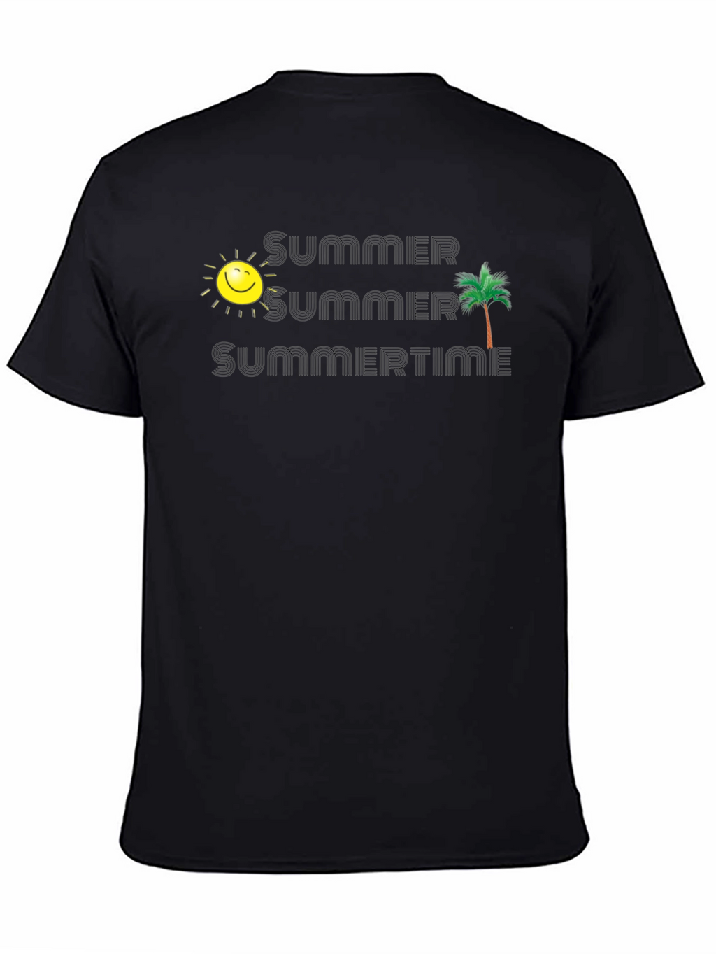 Summer Summertime Graphic T-Shirt - Black