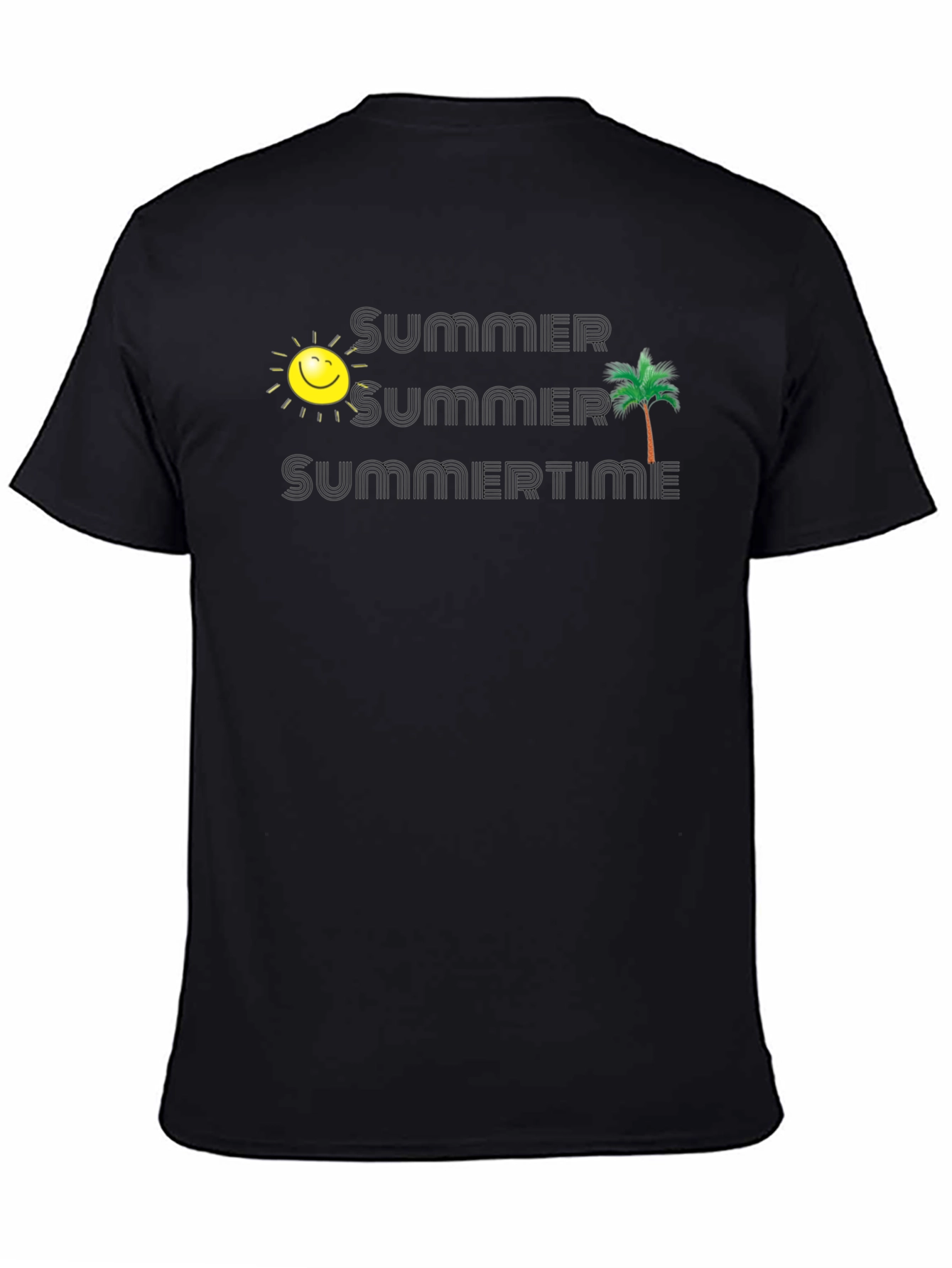 Summer Summertime Graphic T-Shirt - Black