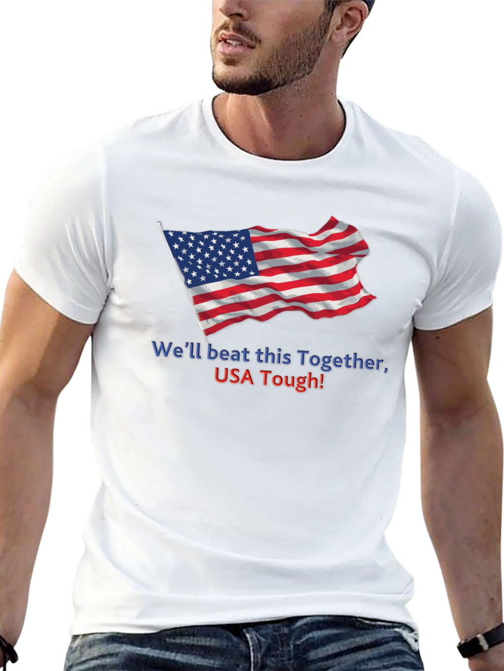 USA Tough T-Shirt - Patriotic American Flag Tee