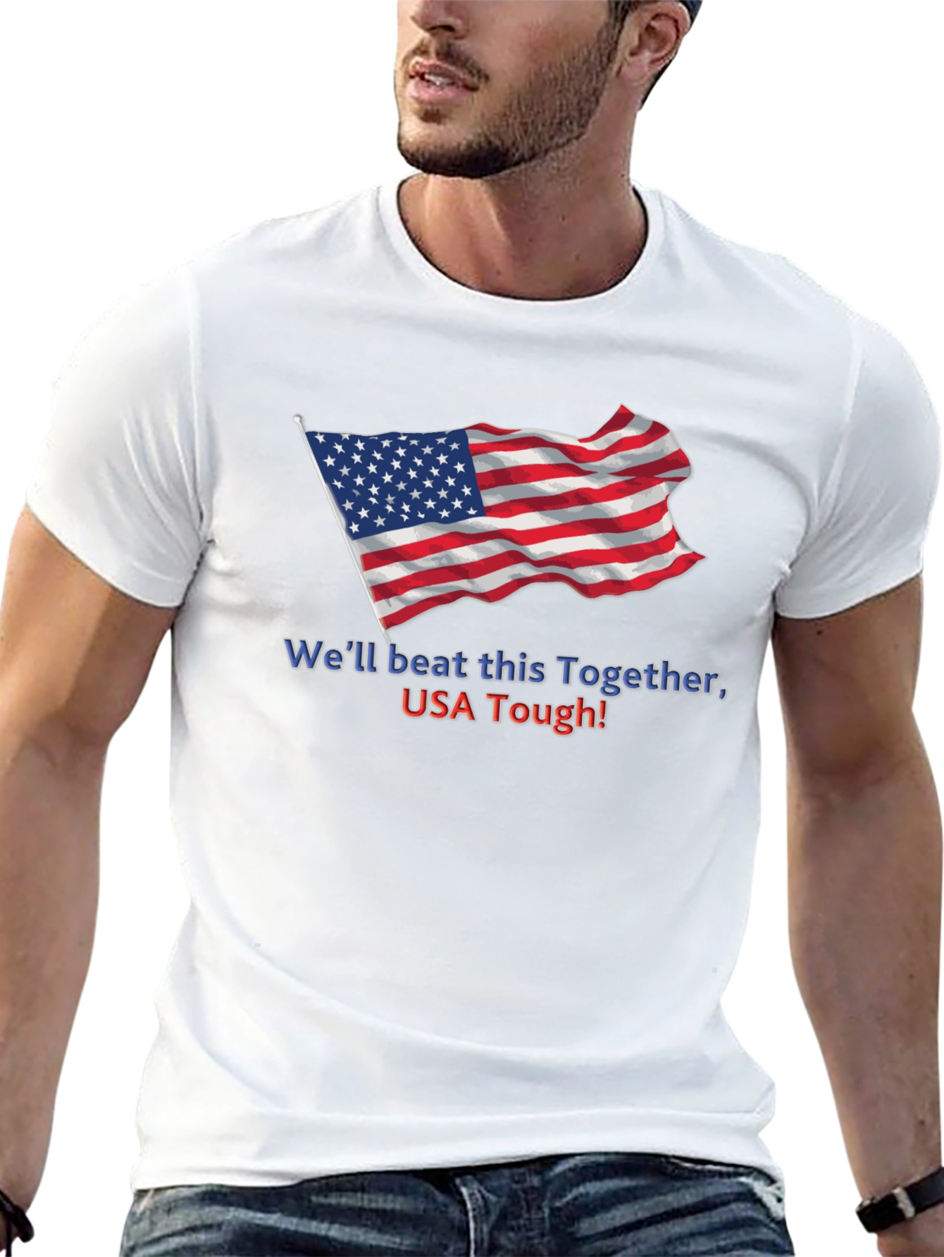 USA Tough T-Shirt - Patriotic American Flag Tee