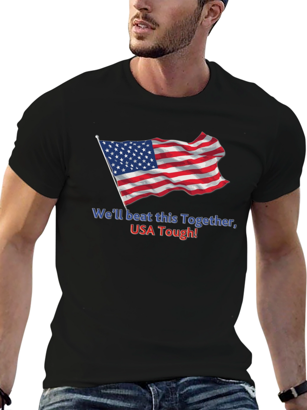 USA Tough T-Shirt - Patriotic American Flag Tee