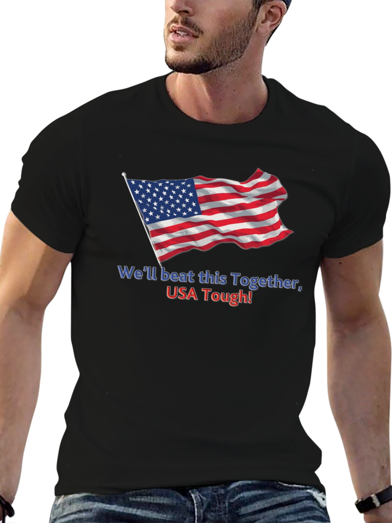 USA Tough T-Shirt - Patriotic American Flag Tee