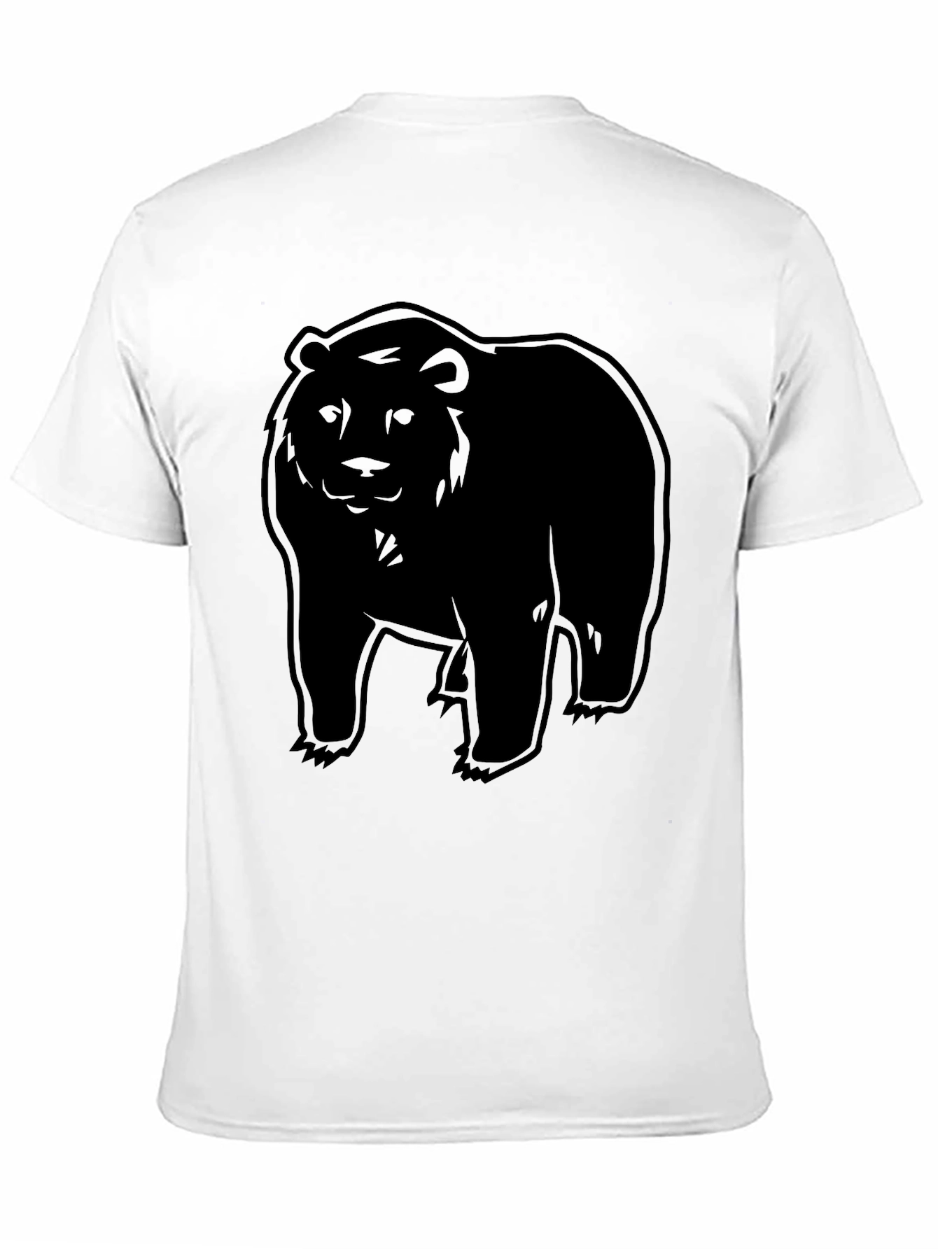 Black Bear Graphic Print Crew Neck T-Shirt