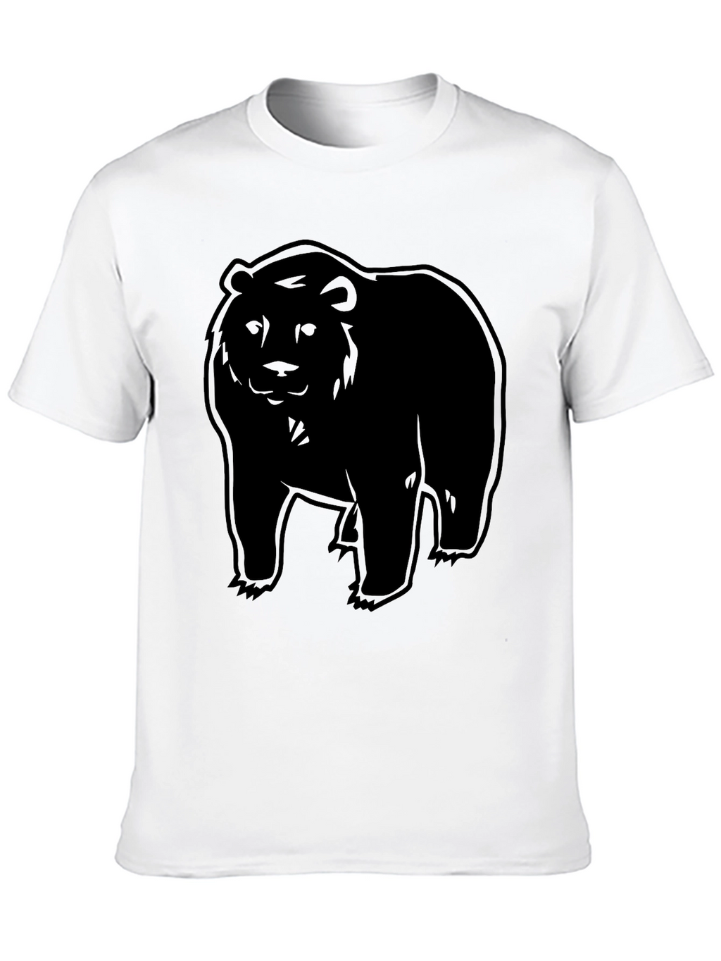 Black Bear Graphic Print Crew Neck T-Shirt