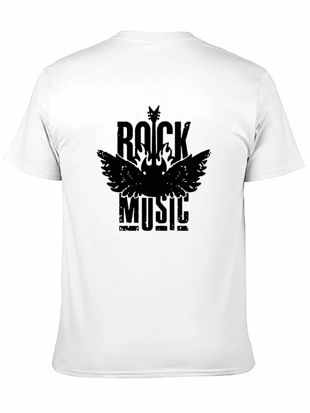 Rock Music Graphic T-Shirt - Stylish Crew Neck Tee