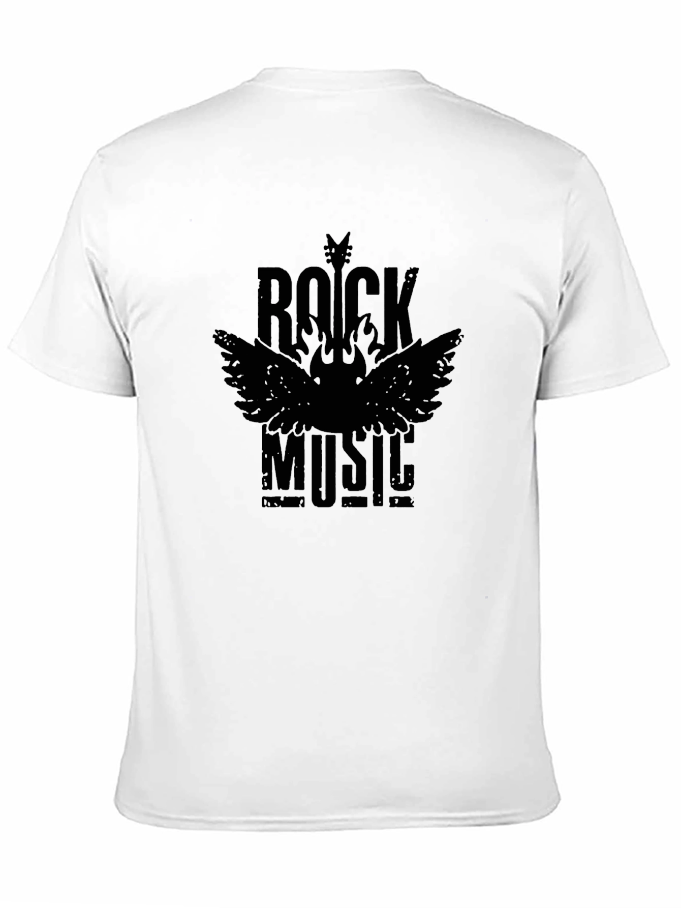 Rock Music Graphic T-Shirt - Stylish Crew Neck Tee