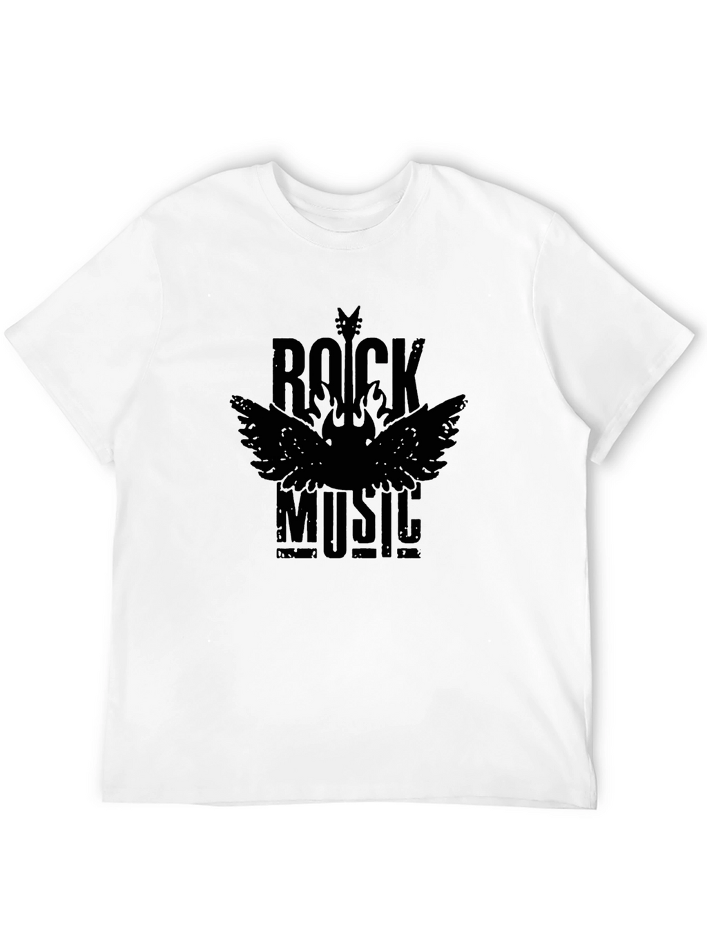 Rock Music Graphic T-Shirt - Stylish Crew Neck Tee