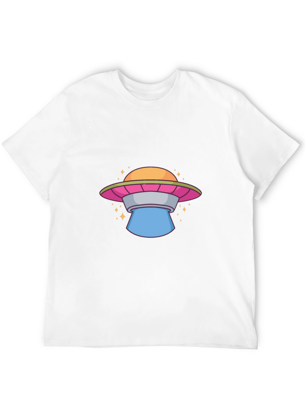 UFO Graphic Tee - Black Cotton T-Shirt