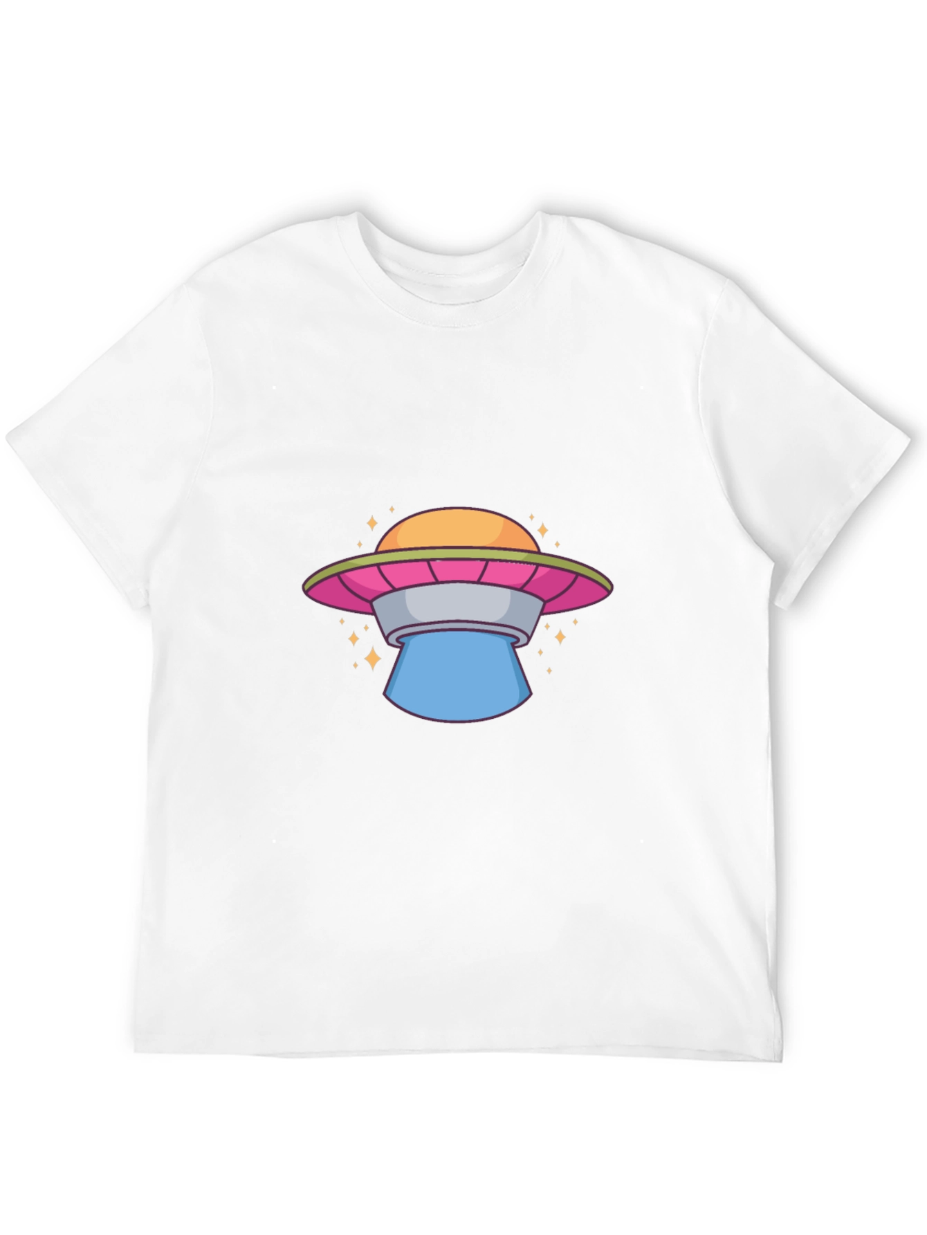 UFO Graphic Tee - Black Cotton T-Shirt