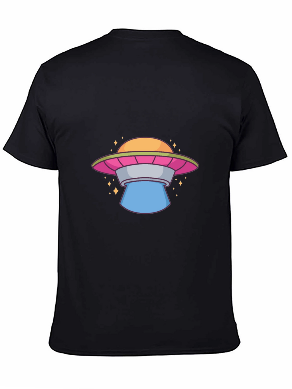 UFO Graphic Tee - Black Cotton T-Shirt