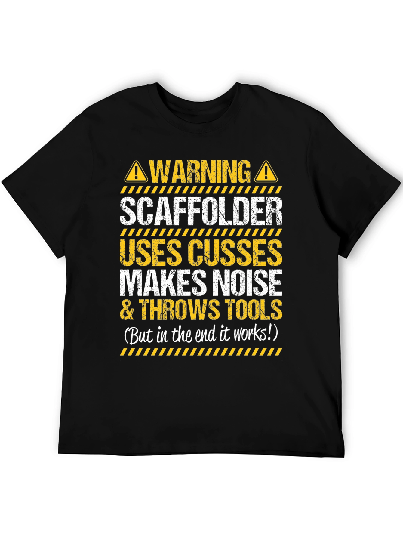 Warning Scaffolder T-Shirt - Funny Construction Worker Tee