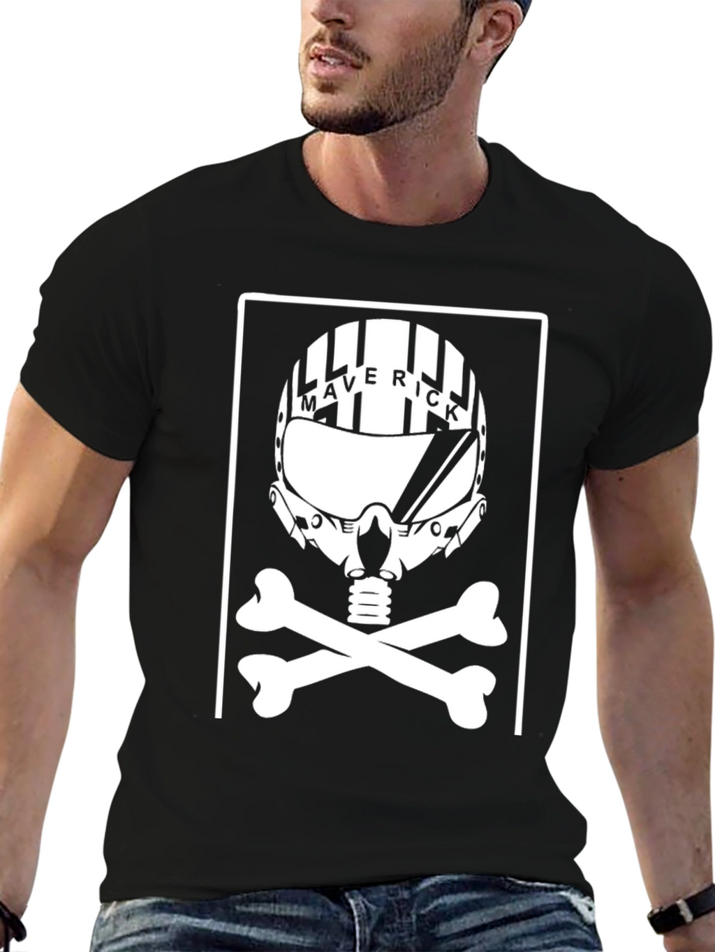 Maverick Skull Tee - Top Gun Inspired Graphic T-Shirt