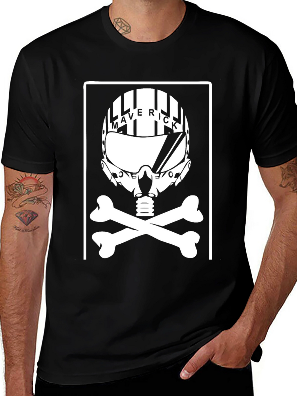 Maverick Skull Tee - Top Gun Inspired Graphic T-Shirt