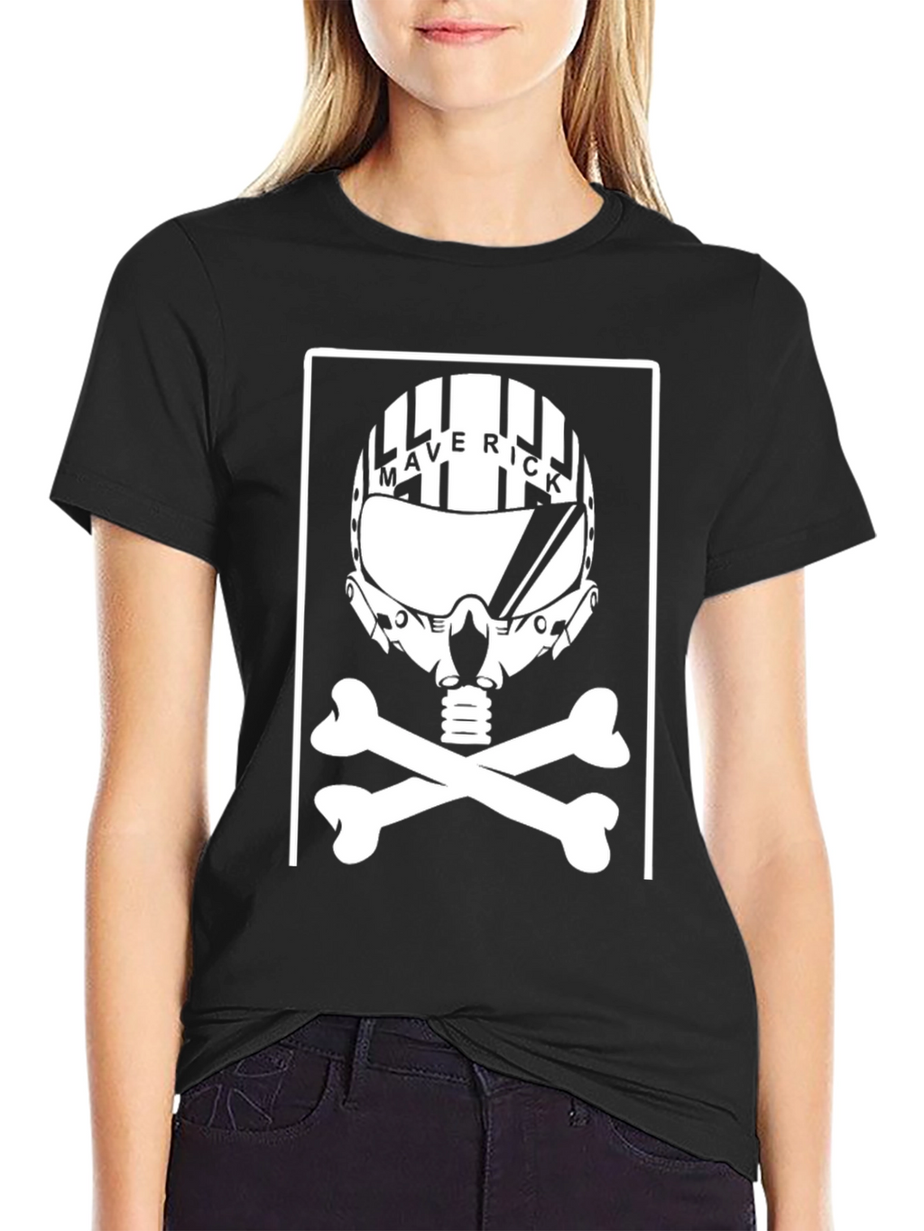 Maverick Skull Tee - Top Gun Inspired Graphic T-Shirt