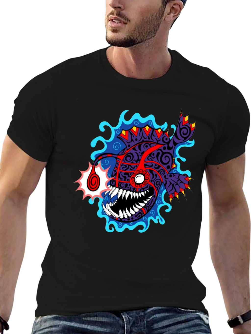 Angler Fish Graphic Tee - Deep Sea Predator