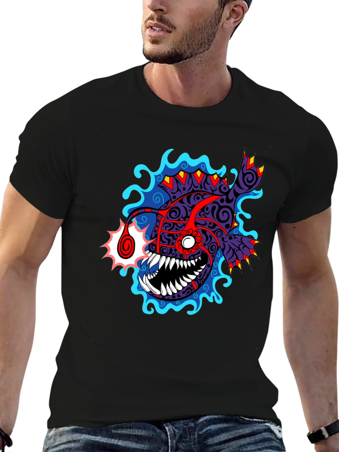 Angler Fish Graphic Tee - Deep Sea Predator