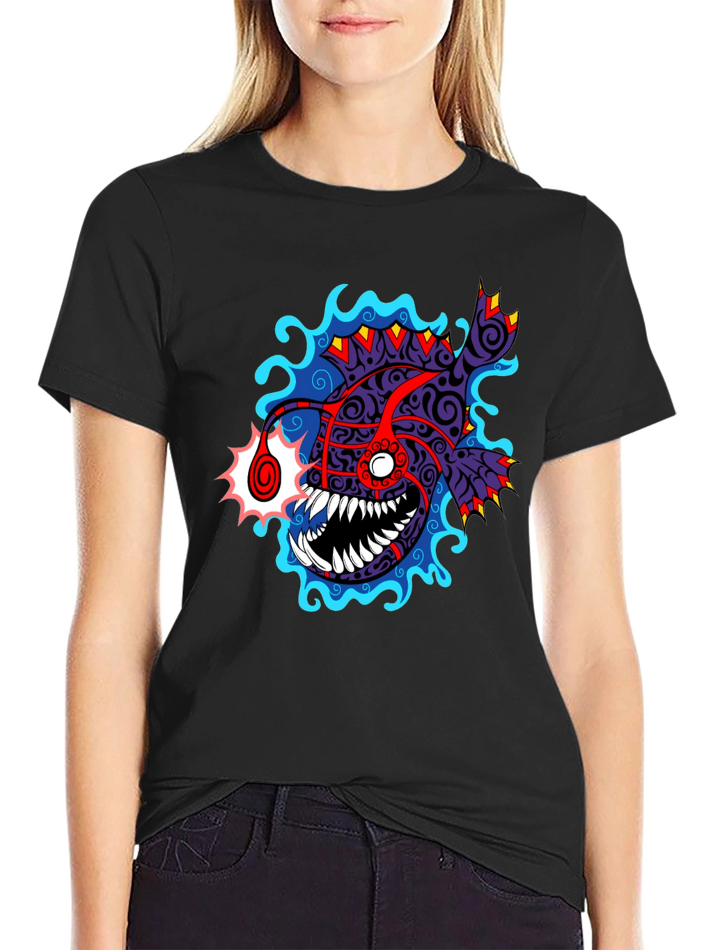 Angler Fish Graphic Tee - Deep Sea Predator