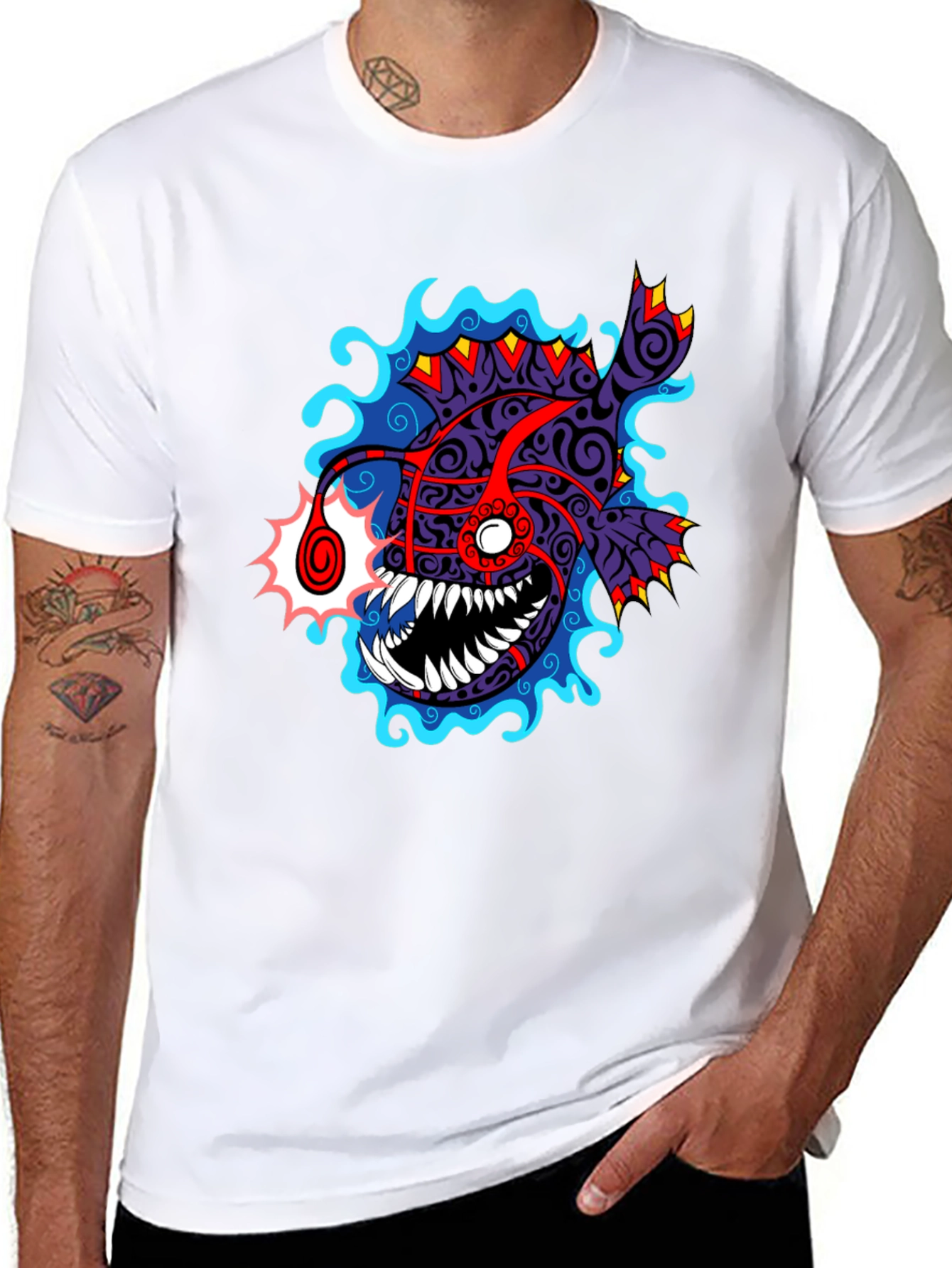 Angler Fish Graphic Tee - Deep Sea Predator