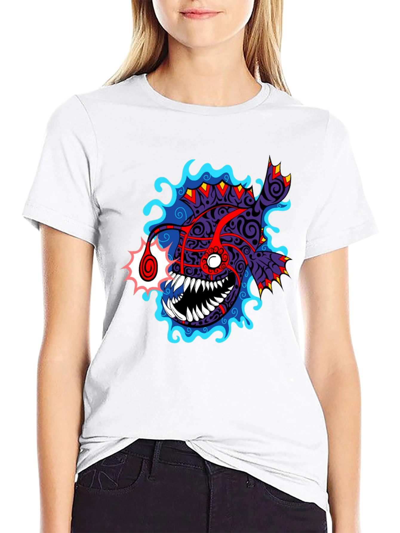 Angler Fish Graphic Tee - Deep Sea Predator