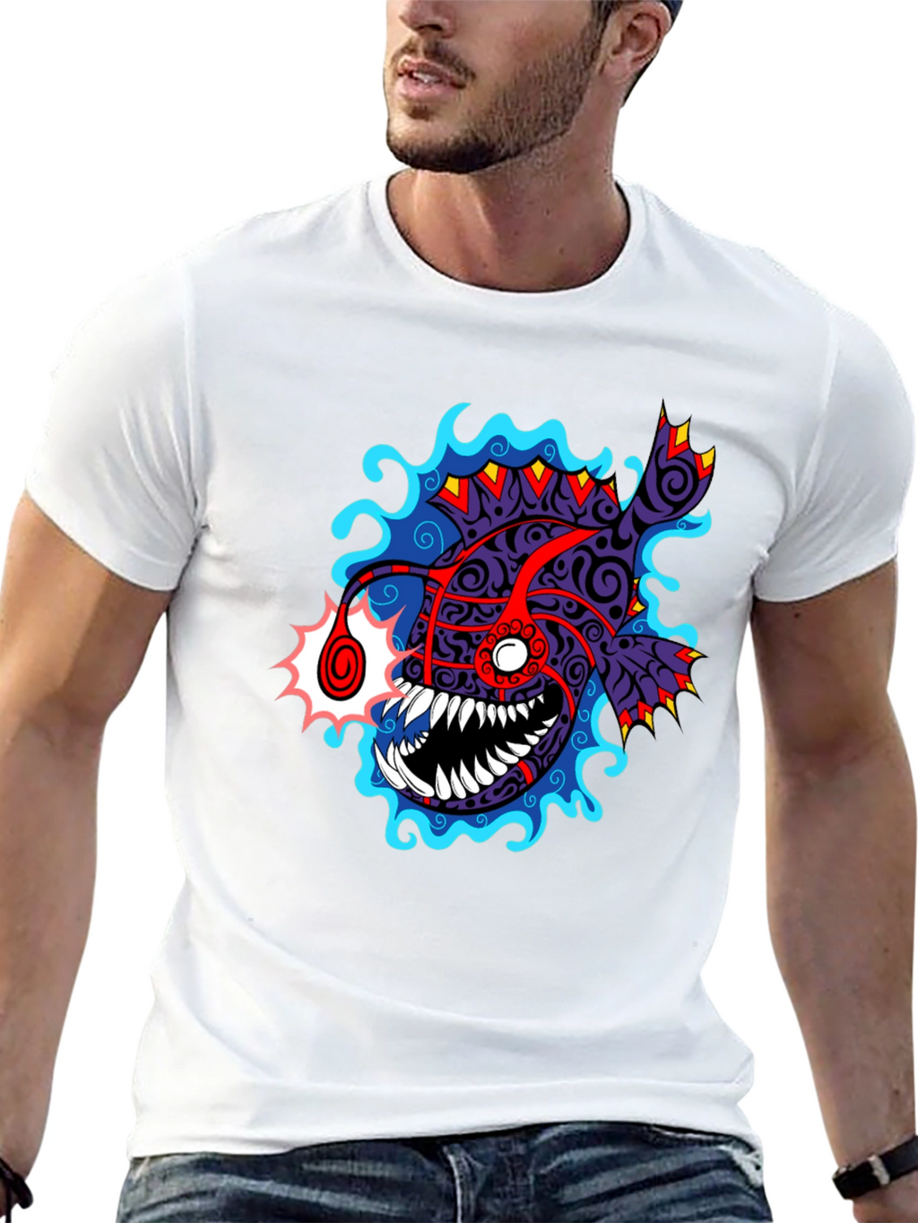 Angler Fish Graphic Tee - Deep Sea Predator
