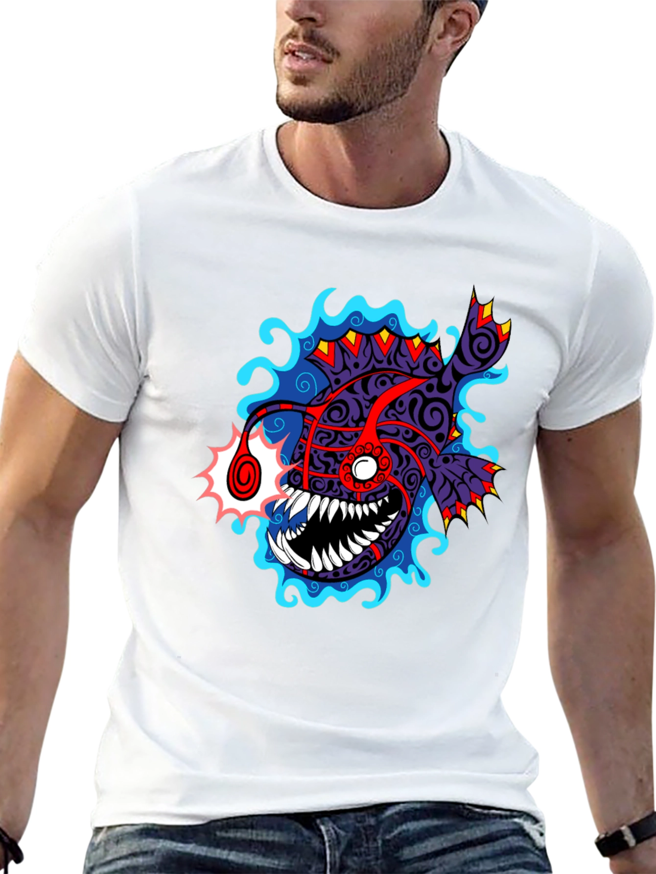Angler Fish Graphic Tee - Deep Sea Predator