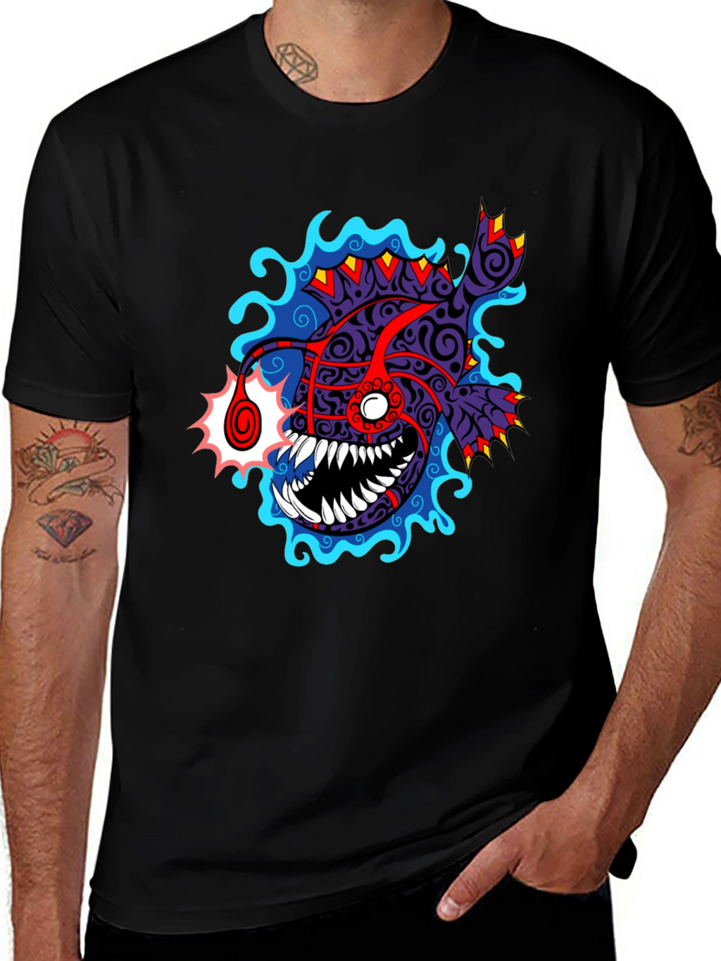 Angler Fish Graphic Tee - Deep Sea Predator