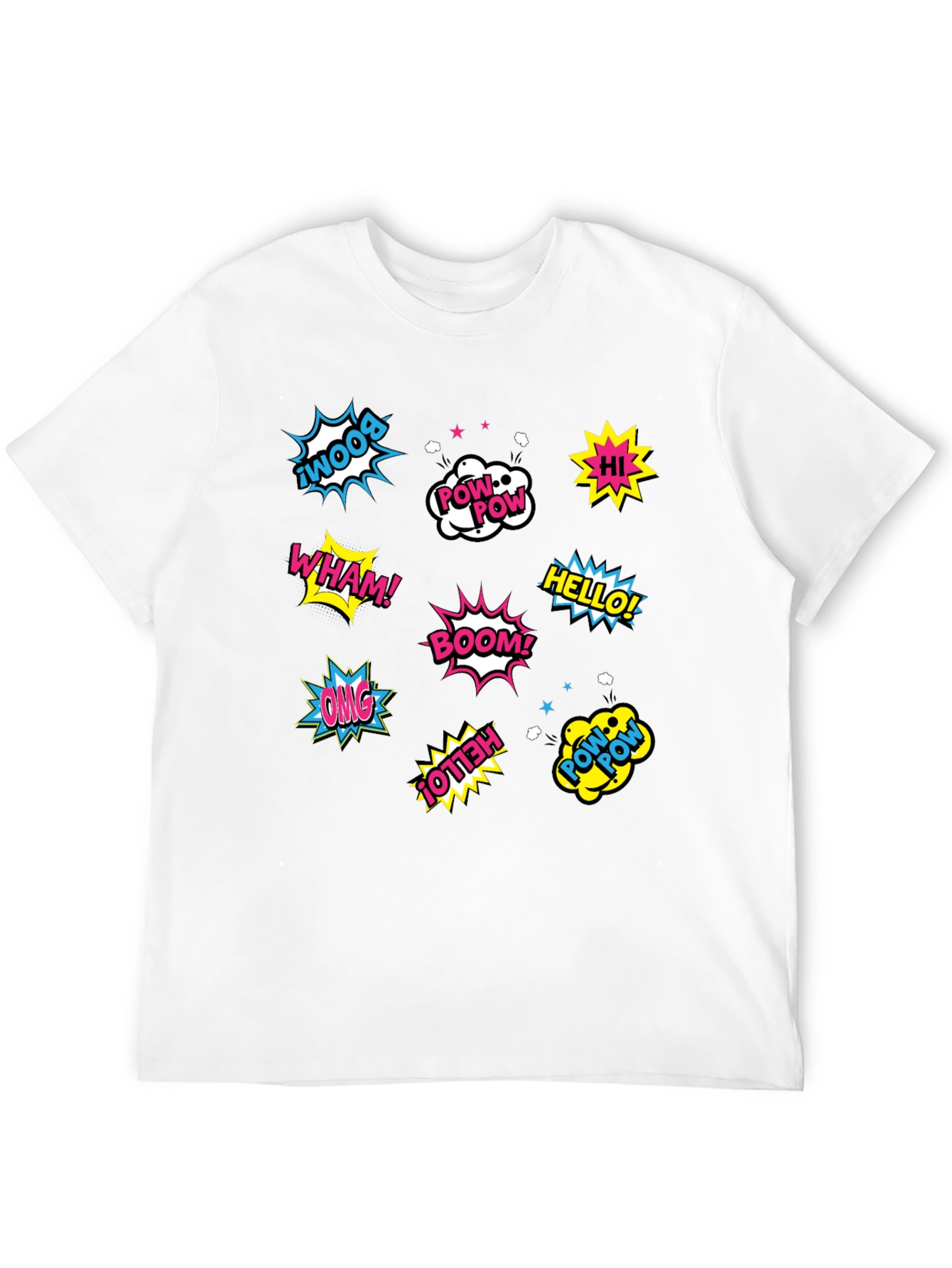 Comic Book Pop Art Black T-Shirt